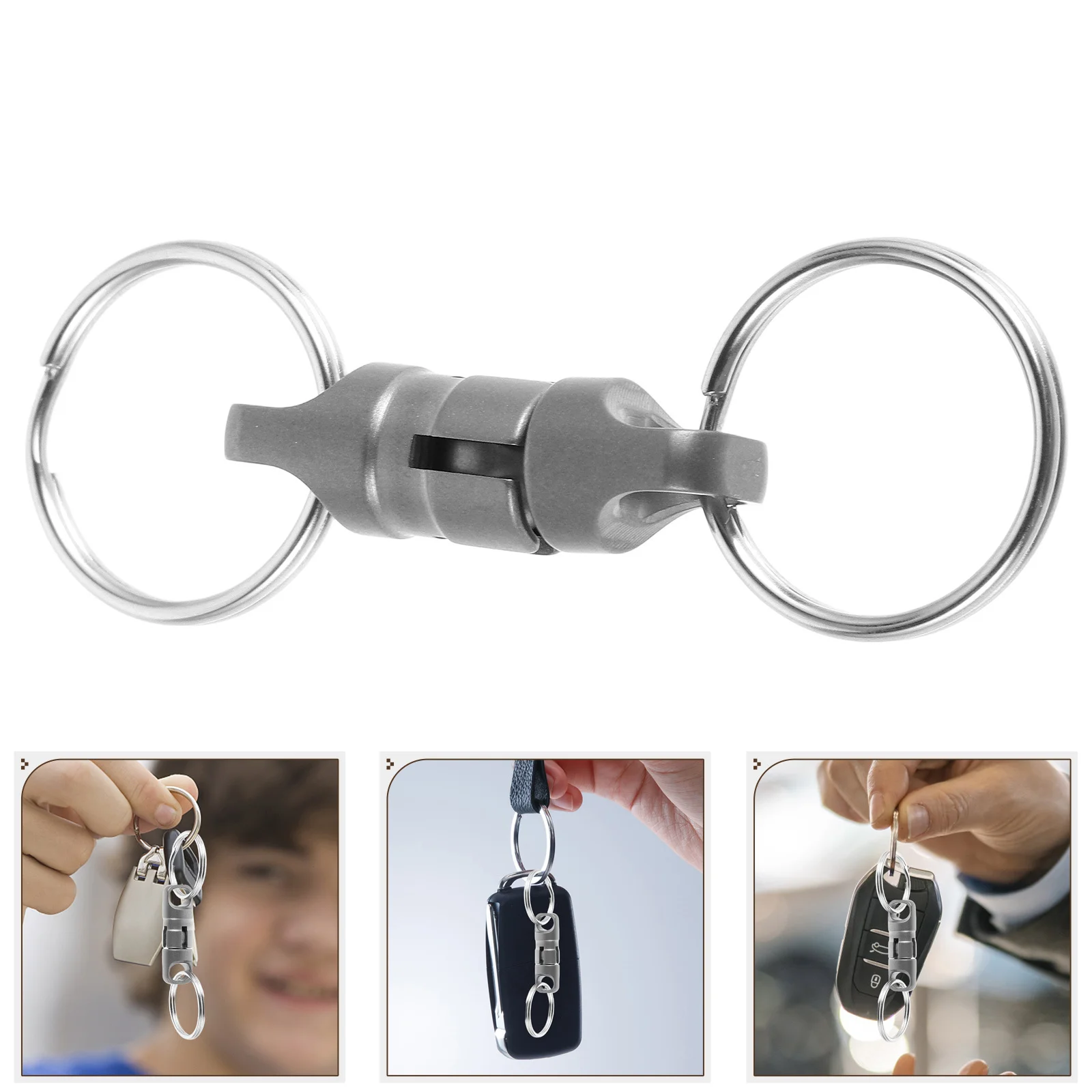 

Portable Titanium Key Swivel Car Keychain Detachable Key Holder Lightweight Secure Swivel Clip for Everyday Carry Outdoor