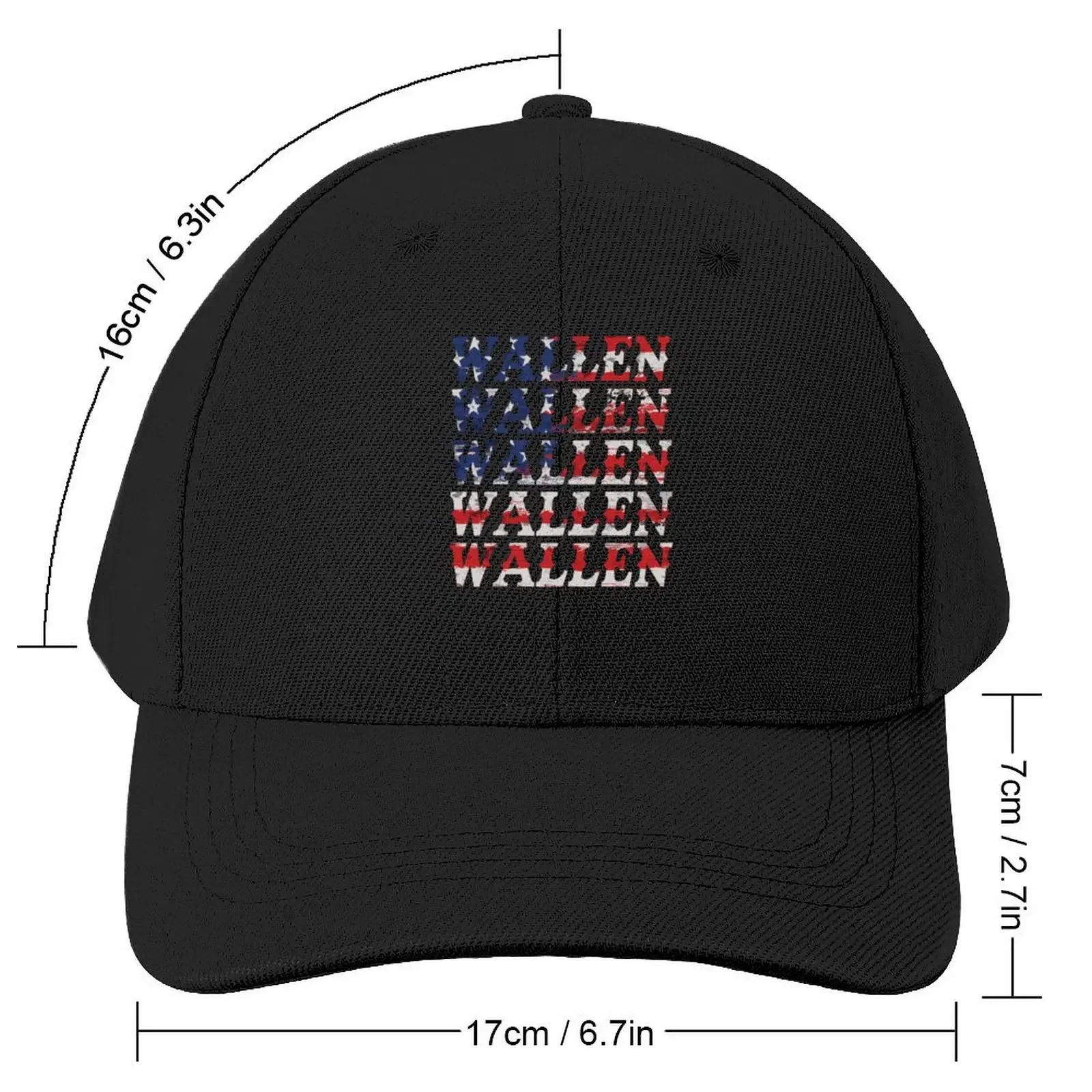 Cute Wallen Merch American Flag Red White Blue Country Music Baseball Cap custom Hat Hip Hop Baseball Men Women's