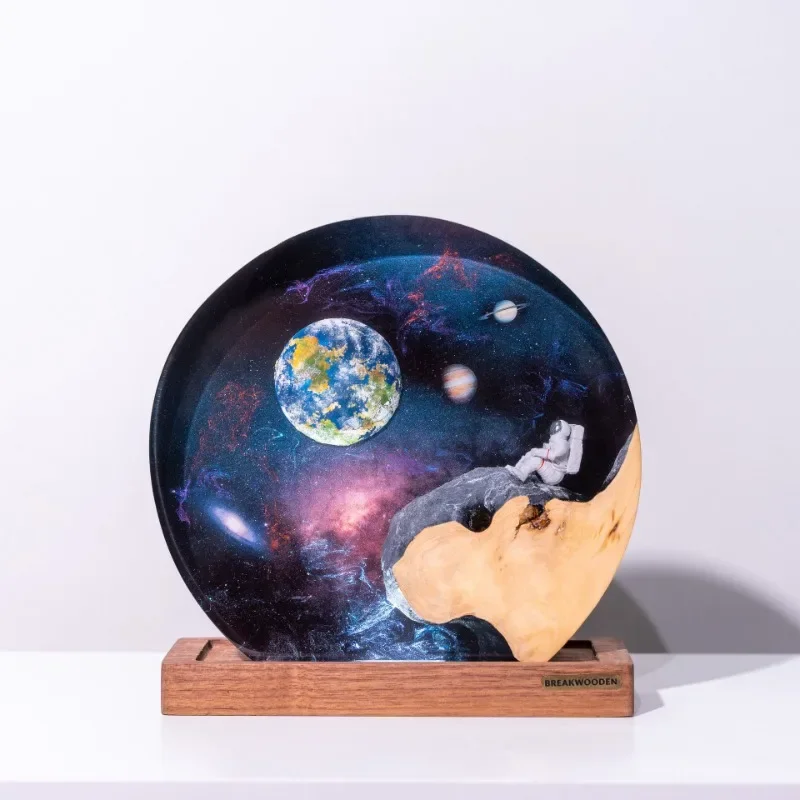 

HOT Organism Resin Table Light Creactive Art Decoration Lamp space night light galaxy night light astronaut rocket USB Charge