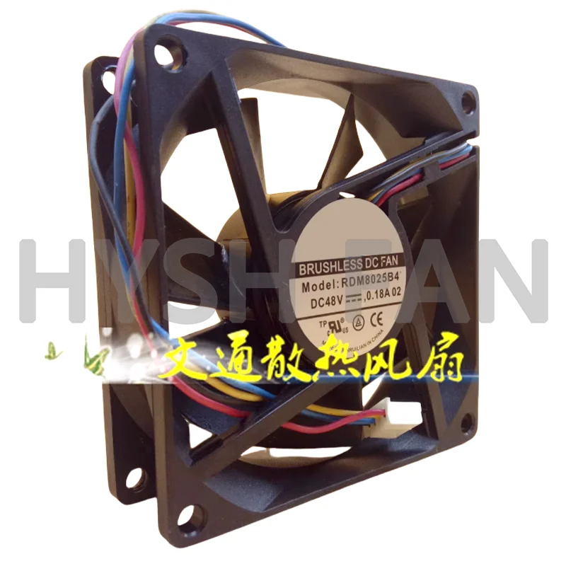 RDL8025B4 DC48V 0.13A0.18A Four-wire Temperature Control Cooling Fan RDM8025B4