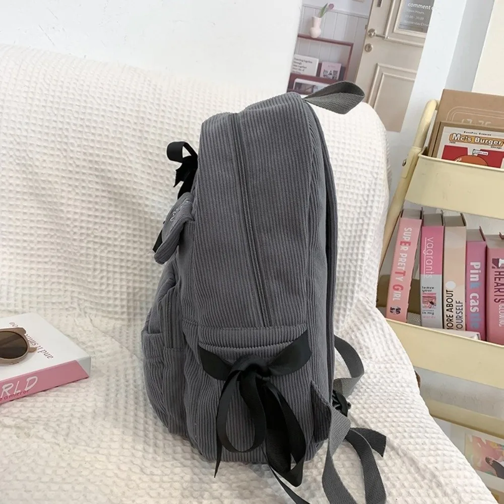 

Милый студенческий рюкзак с бантиком, большой вместительный плиссированный школьный рюкзак, рюкзак с регулируемыми бантами