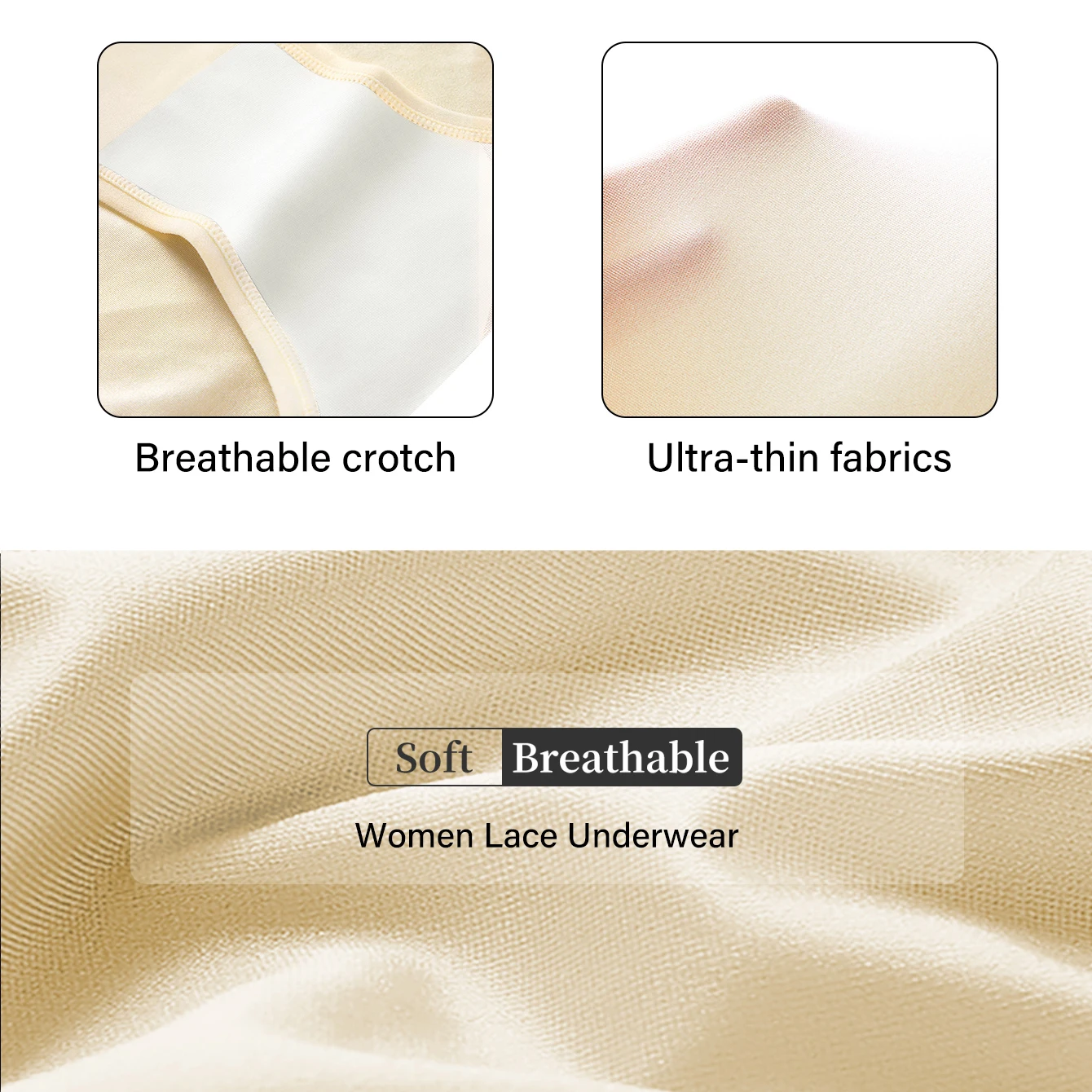 1pcs High Waisted Women's Panties Breathable Mesh Cross Tummy Cinching Ice Silk… - Image 5