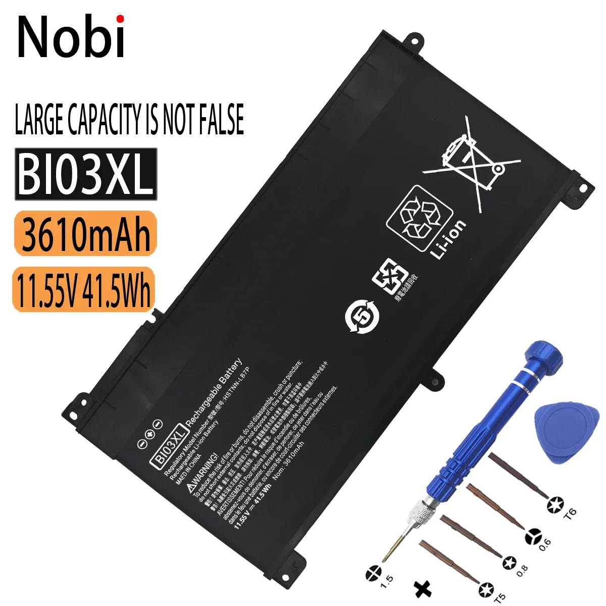 

Аккумулятор для ноутбука Nobi BI03XL 843537-541 844203-850 для HP Pavilion X360 13-U114TU TPN-W118 X360 M3