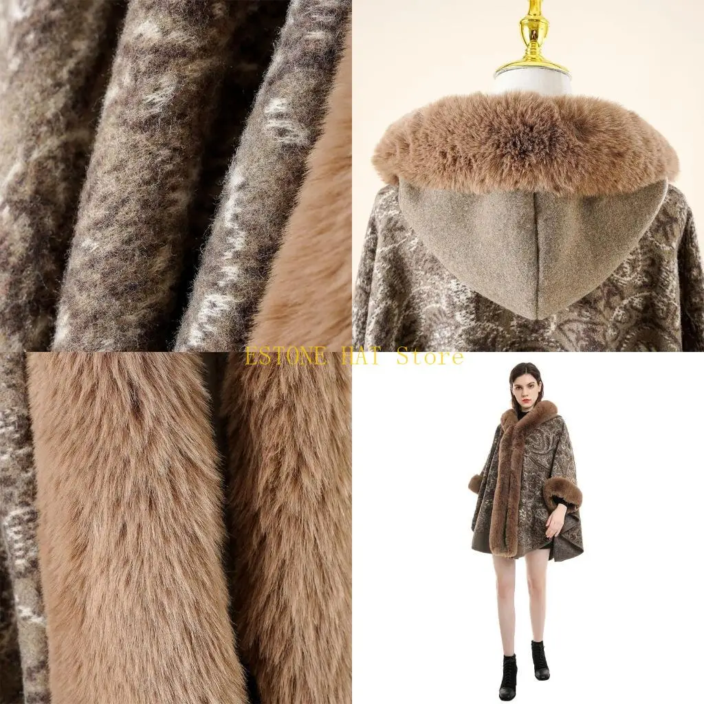 

49MF зимние пальто женские накидки с пушистыми рукавами «крыло летучей мыши» для куртки женские пальто накидки