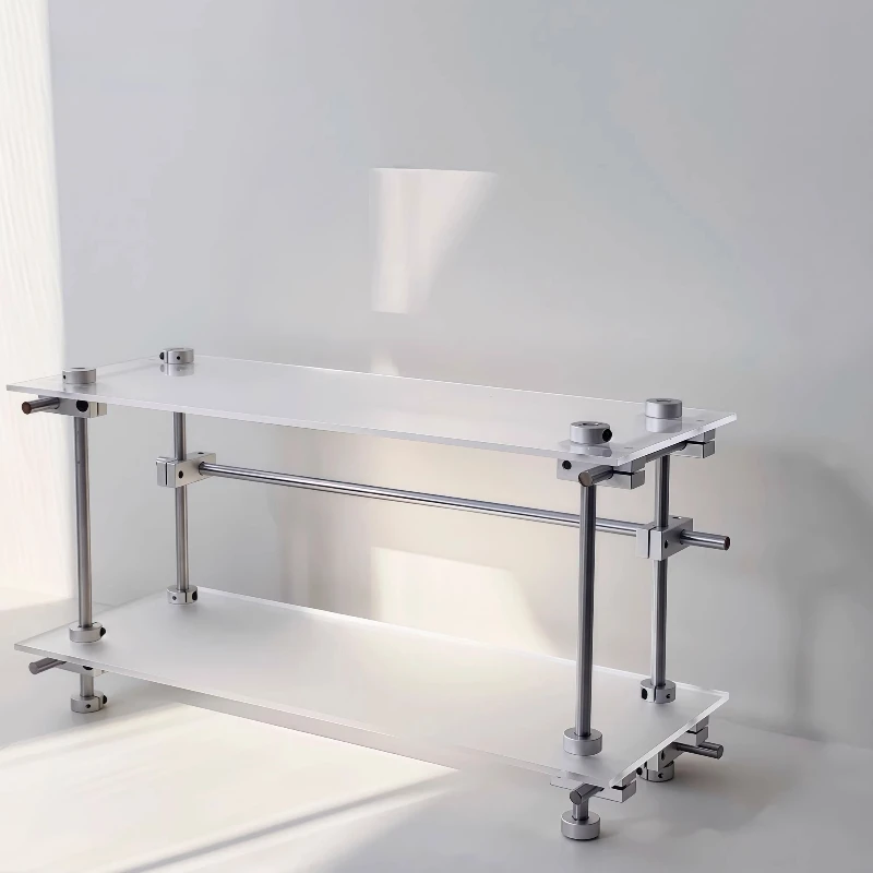 Acrylic Optical Axis Desk Organizer Transparent Display Shelf for Kitchen Coffee Cup Holders Floating Cosmetic Perfume Stand