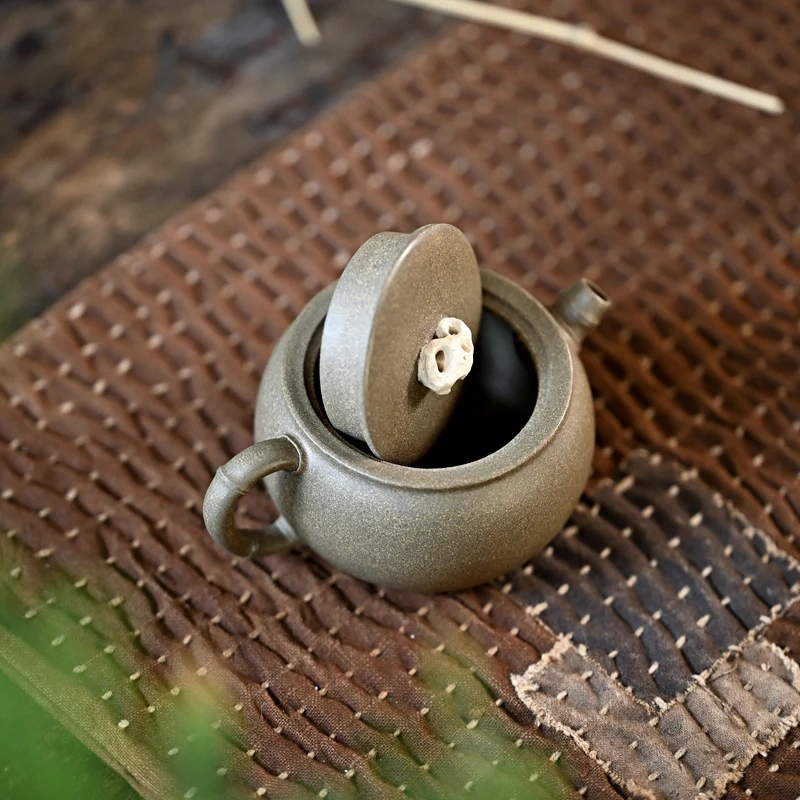 【Tao Yuan】Yixing Original Yixing Clay Teapot Teapot Famous Pure Handmade Household Green Section Taihu Lake Stone150cc