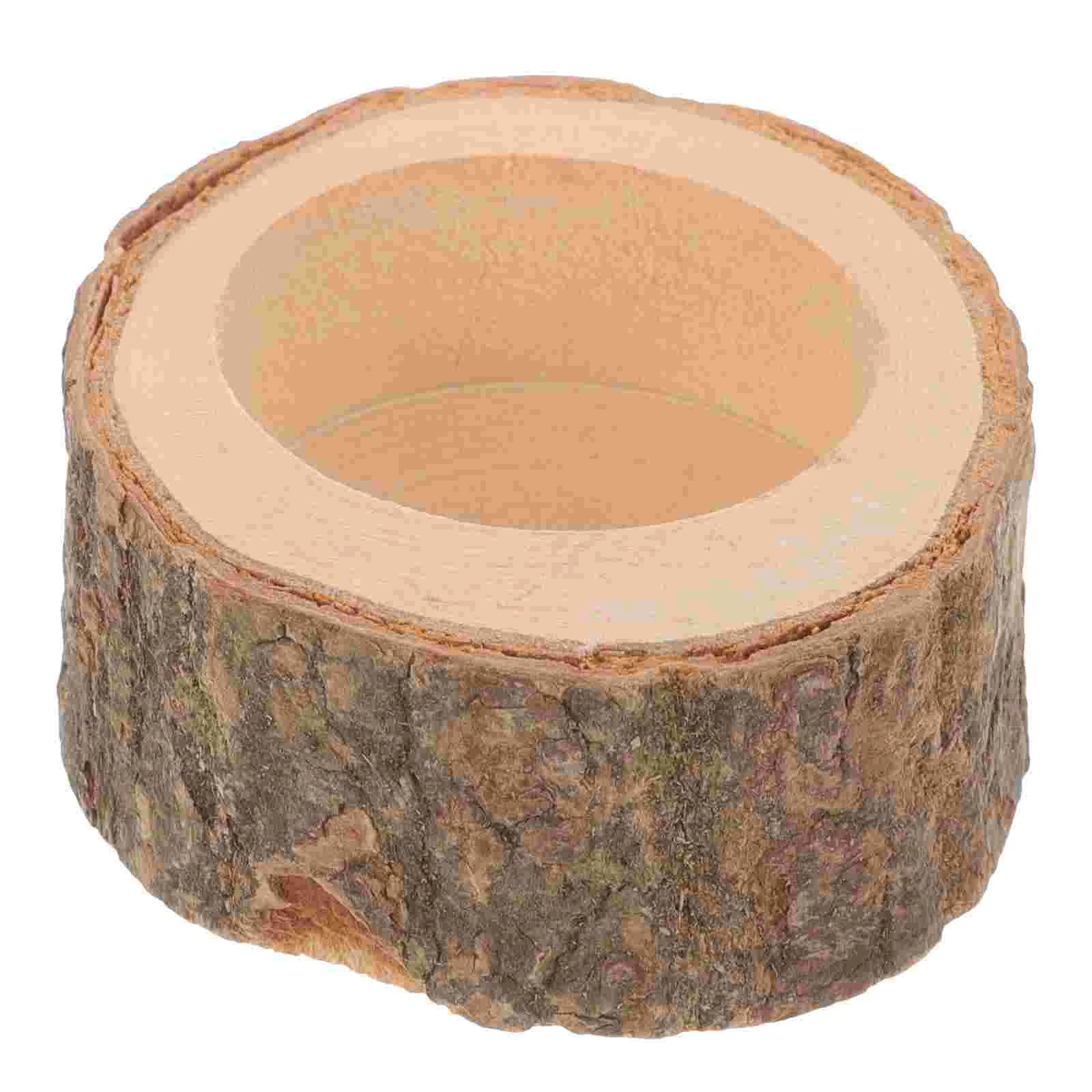 

Guinea Pig Toys Hamster Food Bowl Chinchilla Wood Small Dish Rabbit Hutch Wooden