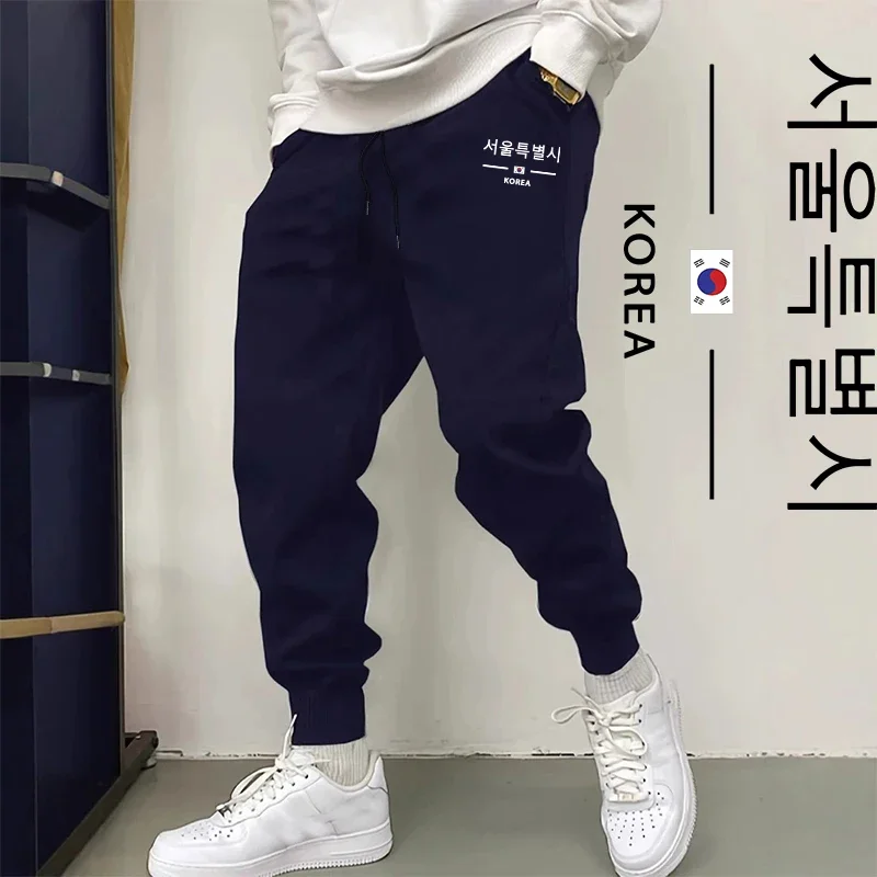 2025 Autunno Inverno Pantaloni nuovo stile Uomo Streetwear Pantaloni sportivi comfort casual Pantaloni jogger da uomo con stampa coreana di moda