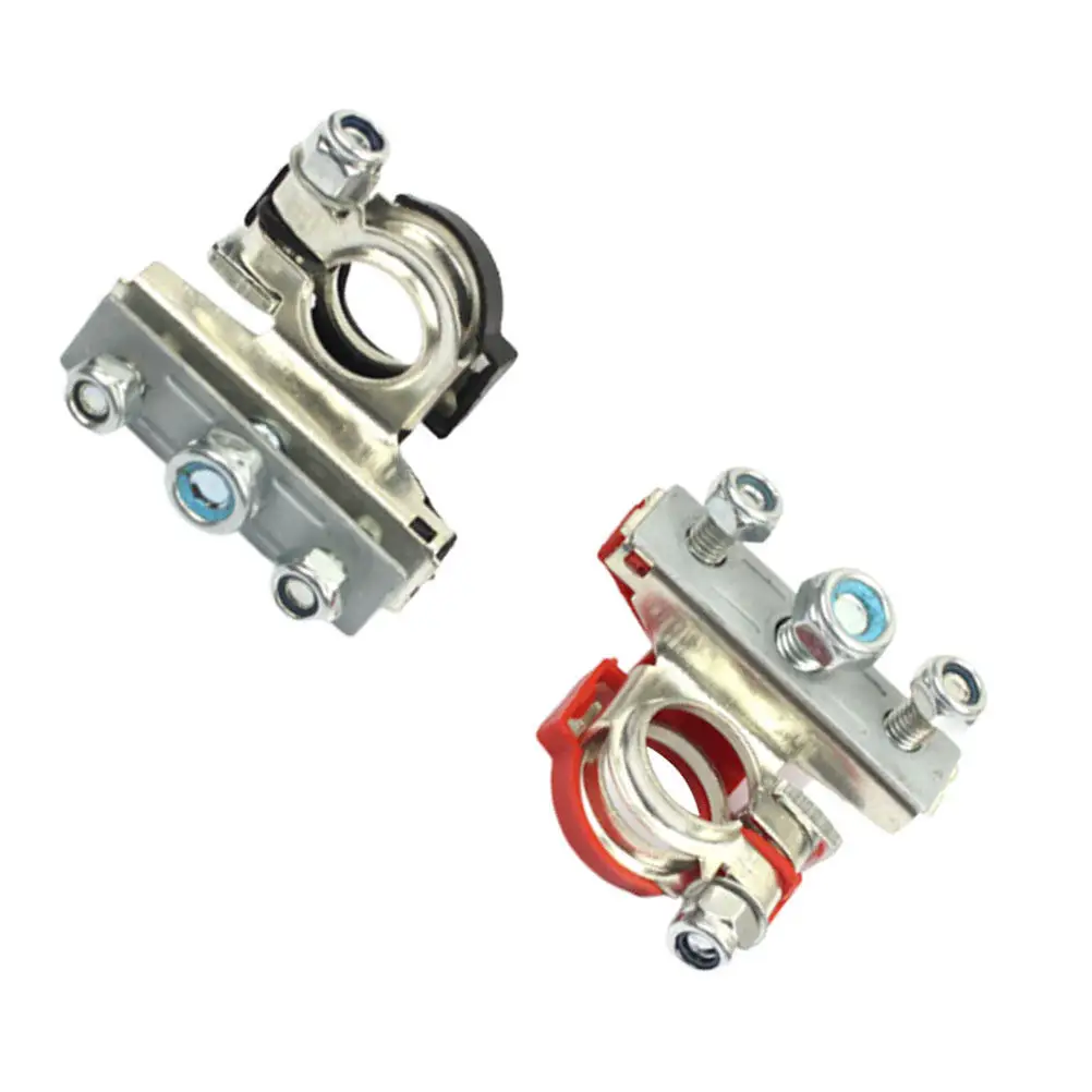 

1Pair Car Terminal Copper Universal Positive Negative Adjustable Clamps Connectors for Automotive Vehicles 6V 12V