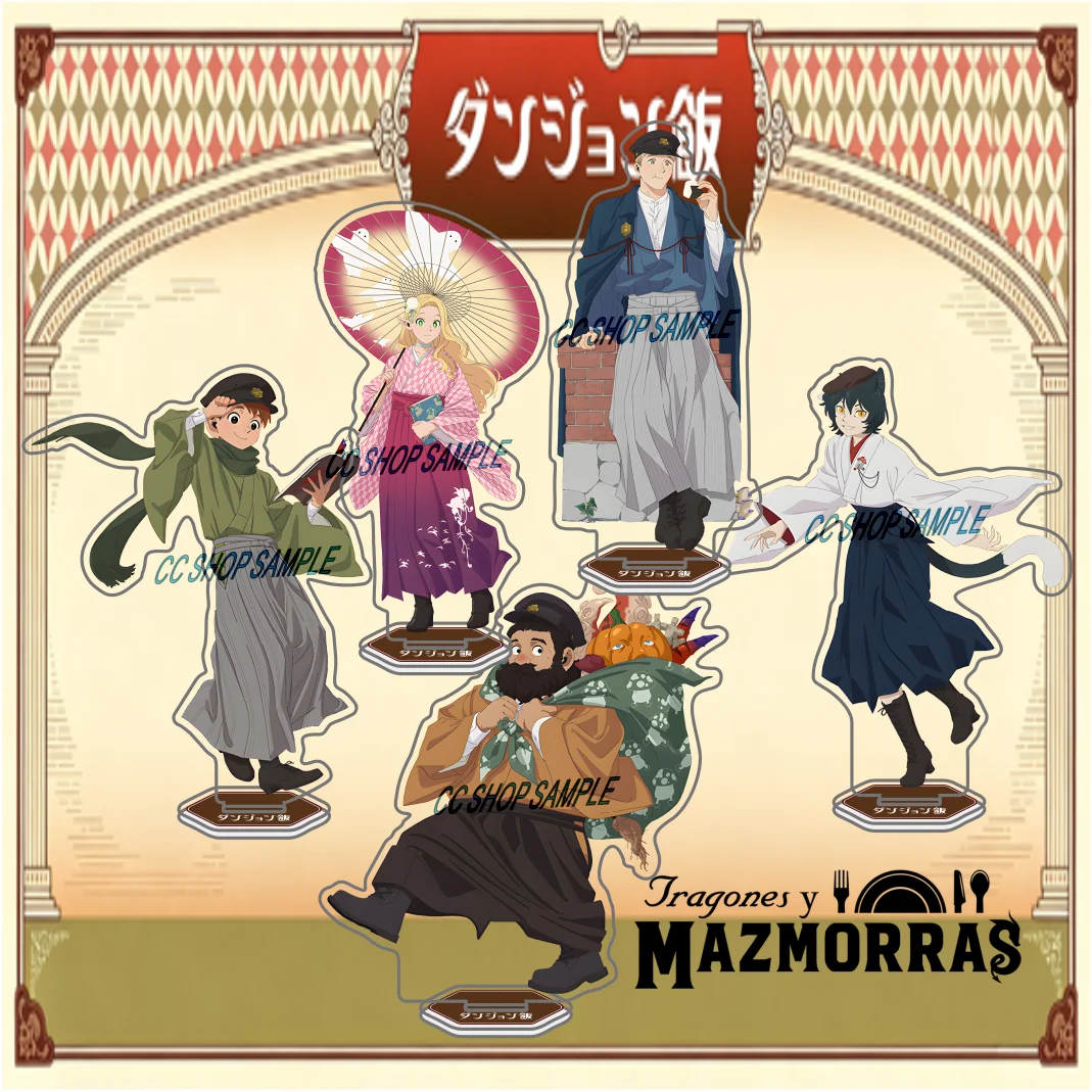 Delicious in Dungeon 15cm Acrylic Standee Anime Figure Desktop Decoration Table Ornament Collectible Gift Laios、Marcille、Senshi