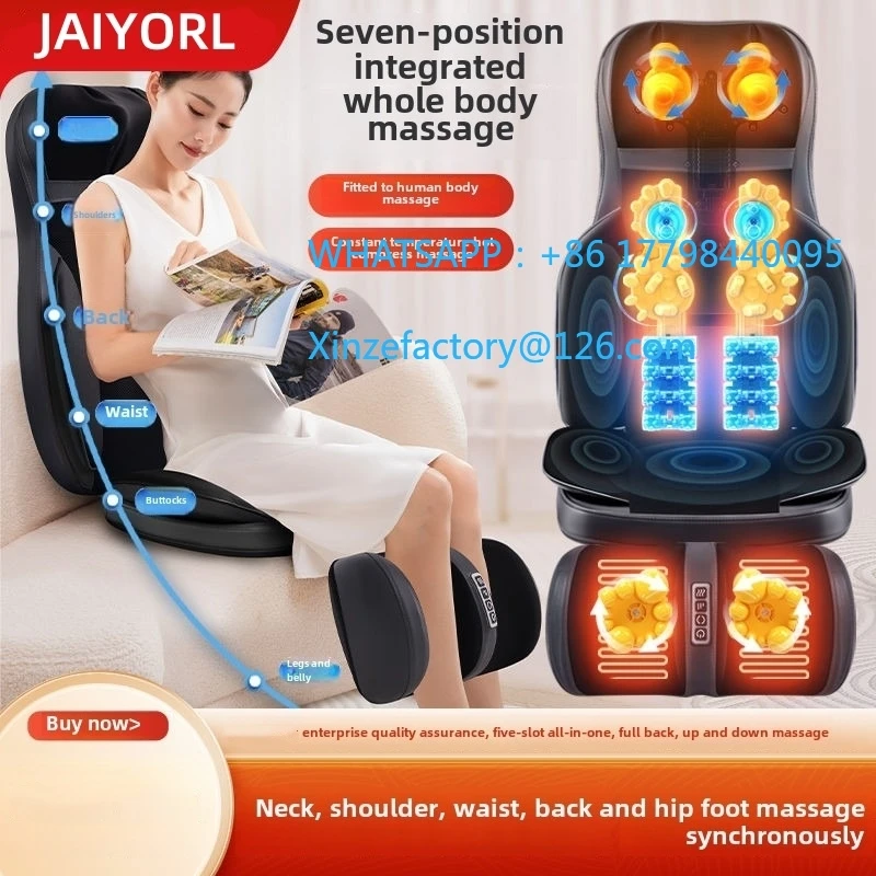 

Customizable Shiatsu Neck Back Massager with Heat, 2D ro 3D Kneading Massage Chair Pad, Adjustable Compression Seat Massager for