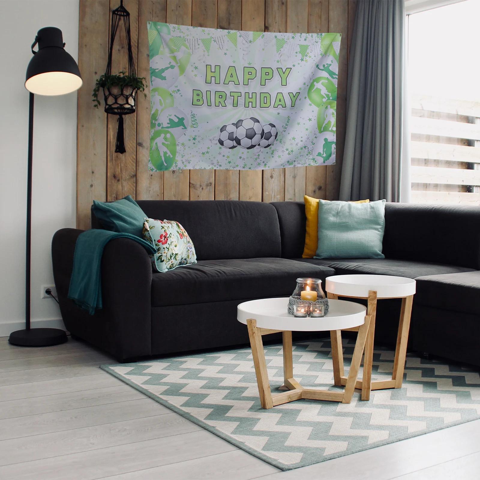 

Football Theme Birthday Party Background Cartoon Photo Backdrop Stand Scene Clamps Support System Backdrop Photo