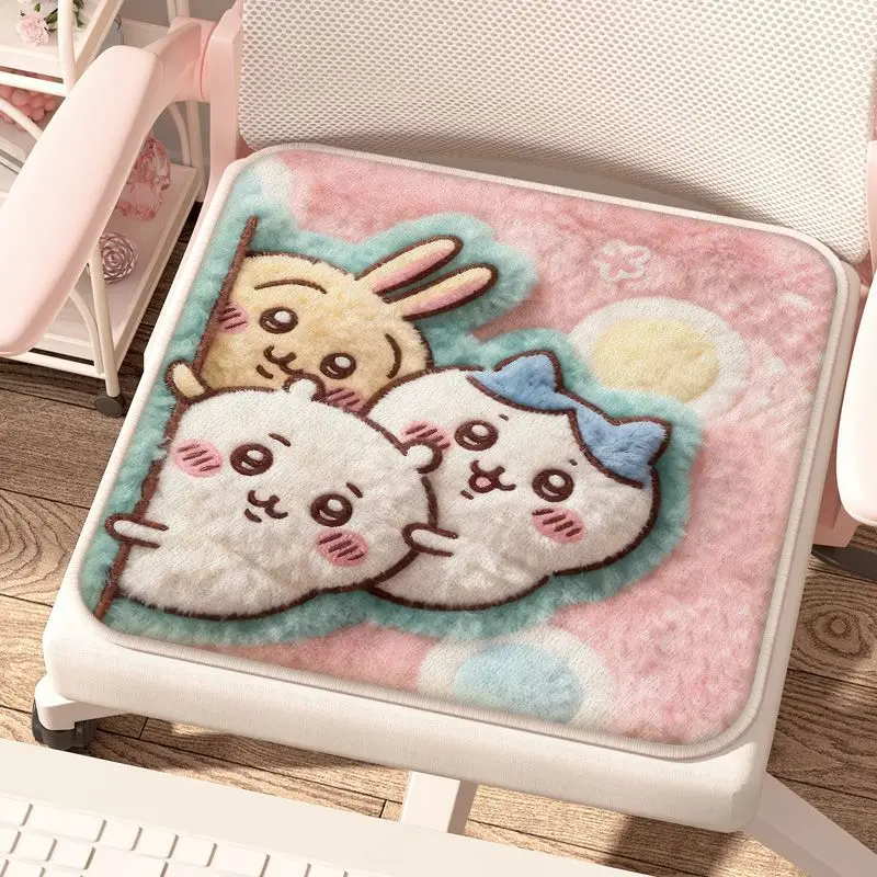 Anime Cartoon Kawaii Chiikawa Plush Soft Chair Cushion Children New Style Fashion Comfortable High Severity Practical Versatile