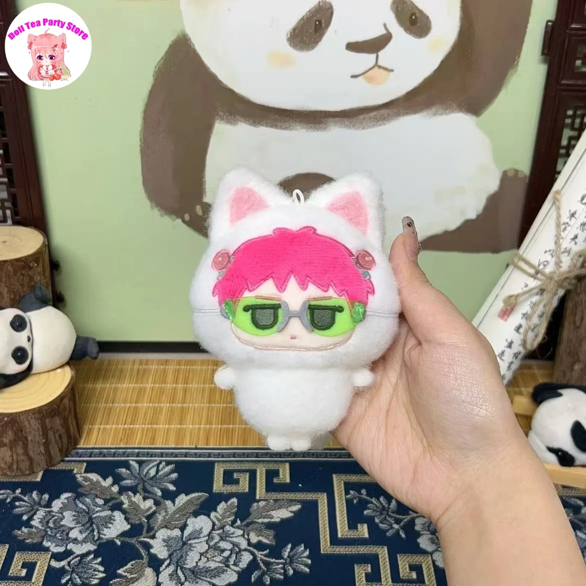 Saiki kusuo bonito cosplay bonecas de pelúcia recheado algodão boneca pingente chaveiro brinquedo anime mascote aniversário presente do dia das bruxas 10cm
