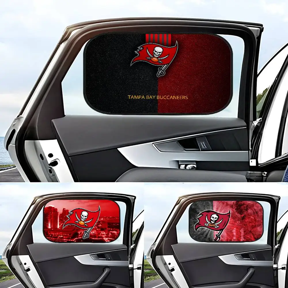 شعار T-Tampa Bay Buccaneerss نافذة جانبية ظلال نافذة السيارة الجانبية الشمسيات الزجاج الأمامي نافذة السيارات ظلة غطاء للطفل