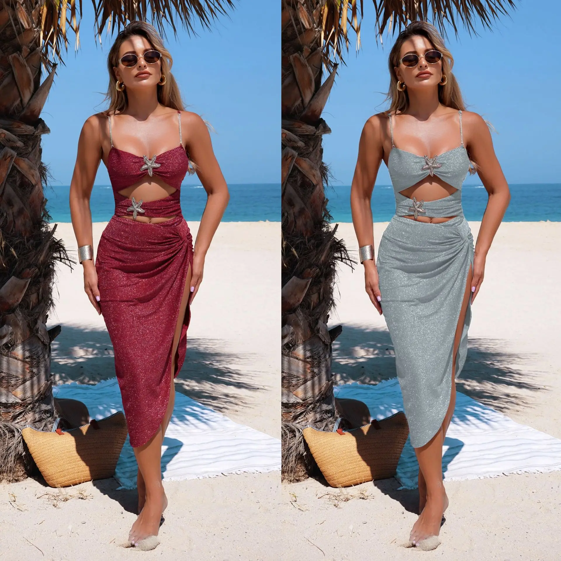 

Новый летний купальник, модный сексуальный женский купальник бикини с маленькой грудью, сборный купальник