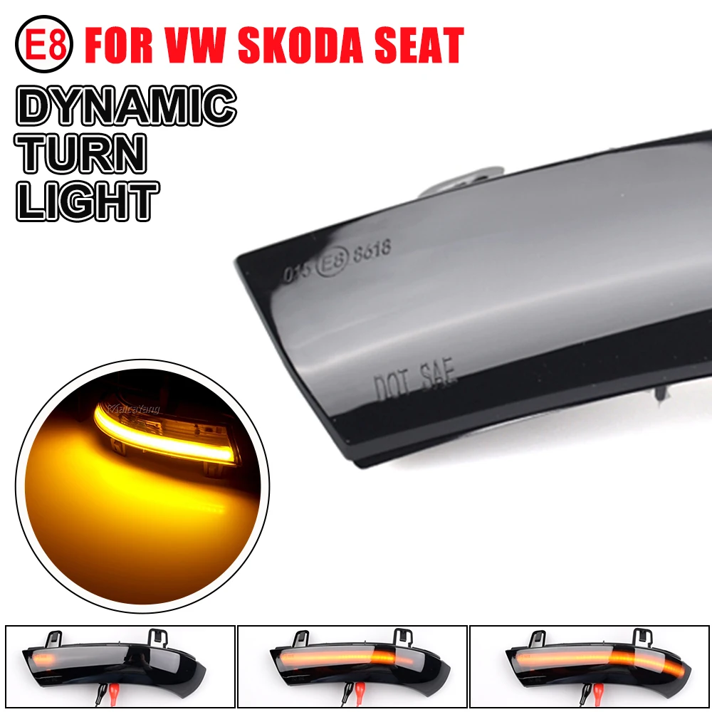 For Volkswagen Passat B6 Golf 5 GTI Variant Jetta MK5 Plus EOS Sharan For VW Dynamic Blinker Turn Signal LED Mirror Light