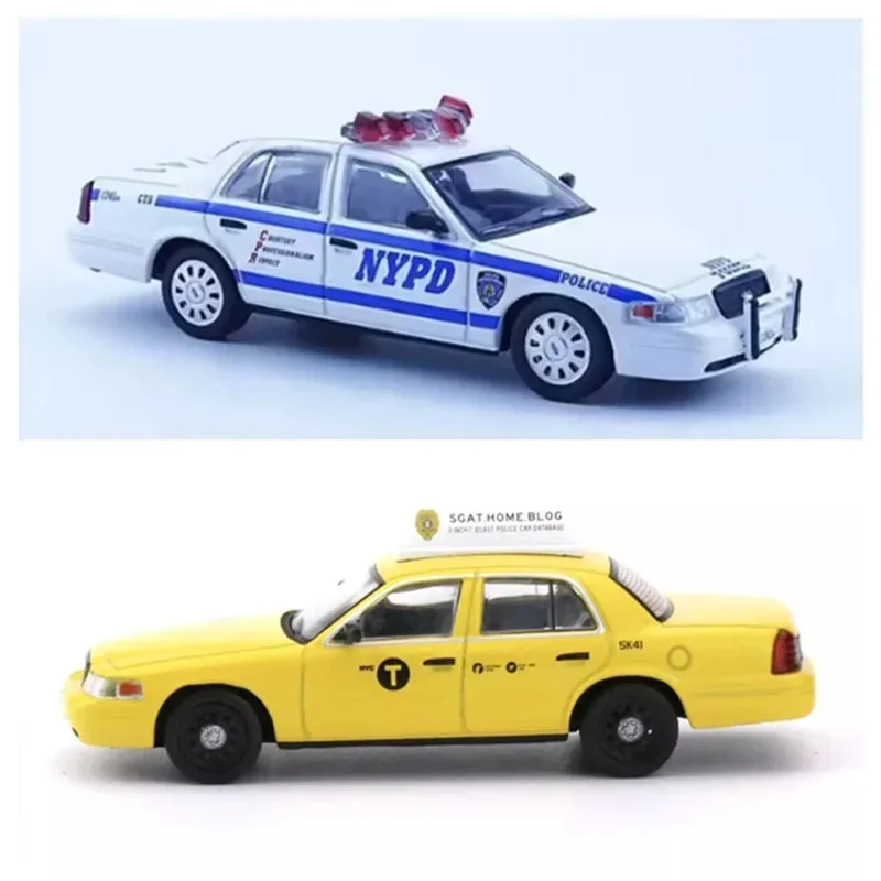 

5 Model G1 scale Police/Taxi New York Painted Alloy Car Model Length 7cm Collection Display Toys Gift