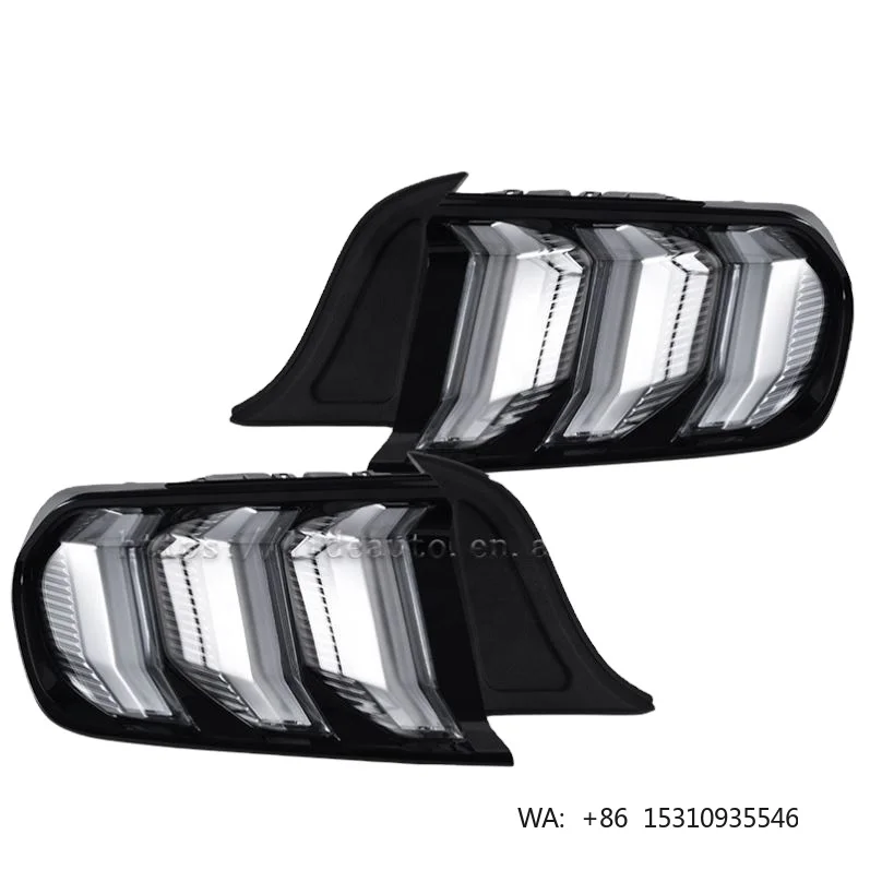 Clear Lens Water Flash Turn Light Tail Lamp for Mustang 2015+(EU Version)