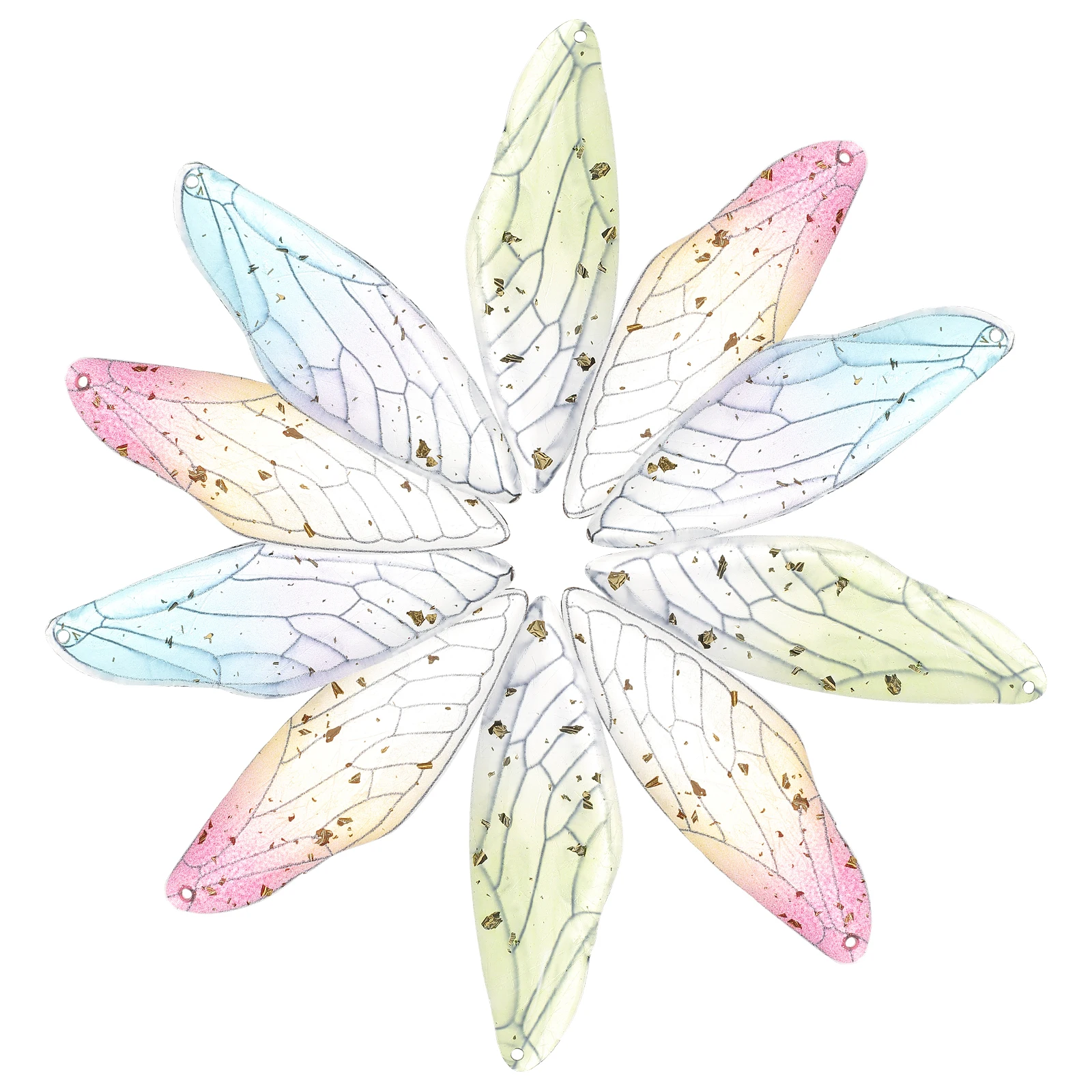 

10Pcs Dragonfly Wing Diy Hairpin Pendant Dragonfly Charms For Bracelets Craft Necklace Resin Jewelry Making Wings（Random Color）