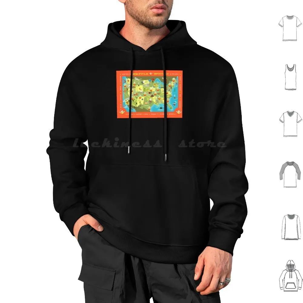 Waffle World Map Hoodie cotton Long Sleeve Breakfast Restaurant Waffle Waffles House World Waffle World Waffle House Untied