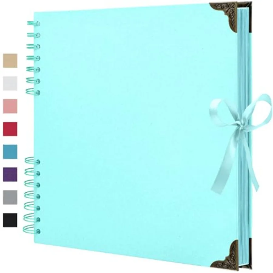 

Scrapbook Album x - Pages Hardcover Kraft Paper Photo Album, Memory Book for Weddg, Anniversary, Family, Christmas, Baby Shower