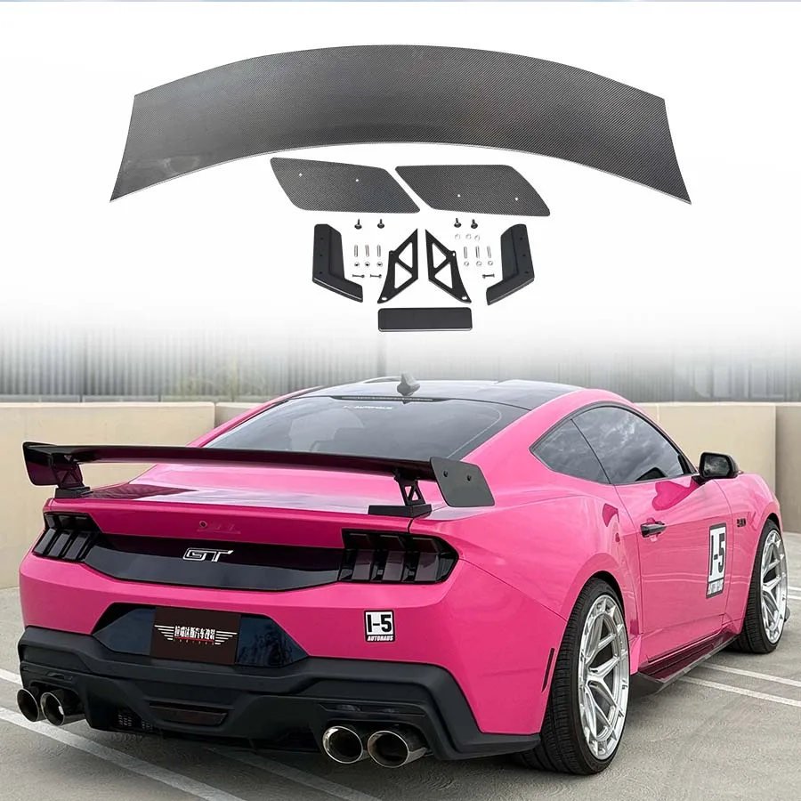 GT500 Style Carbon Fiber Rear Spoiler For Ford Mustang Dark Horse S650 2.3T EcoBoost 2024 Tail Wings Cars Accessories Body Kits