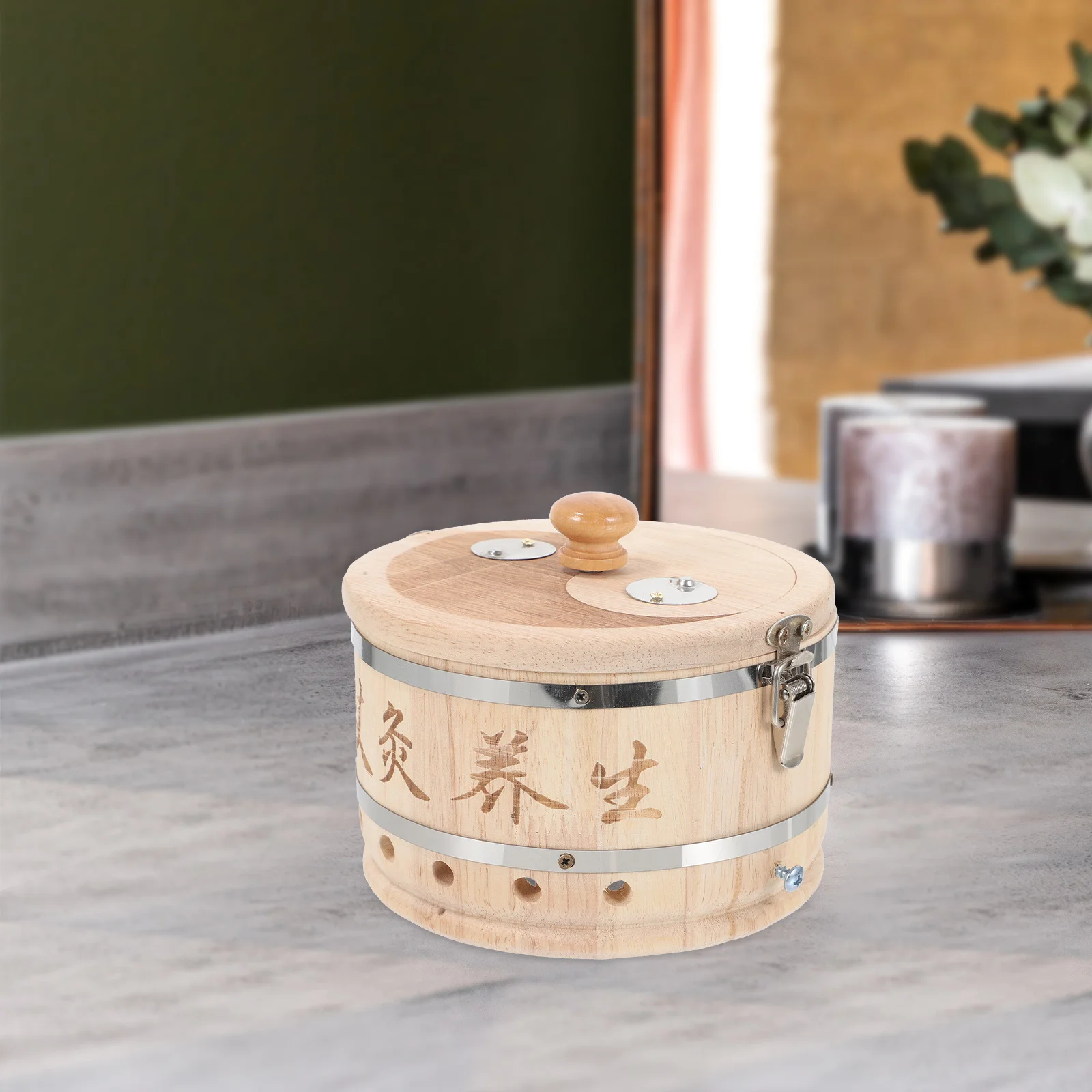 

Деревянный ящик для прижигания, портативный чехол для горелки мокса, компактный легкий бытовой ящик для мокса, регулируемый терапевтический инструмент, шея, спина