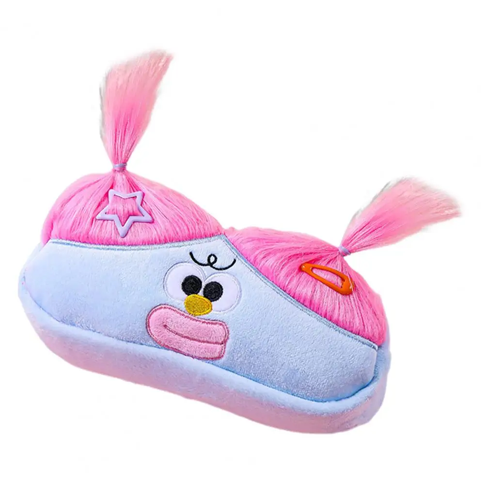 

DIY Pencil Case Box Organizer Long Hair Doll Design Large Capacity Zipper Closure Pen Marker Drawing Tool Holder