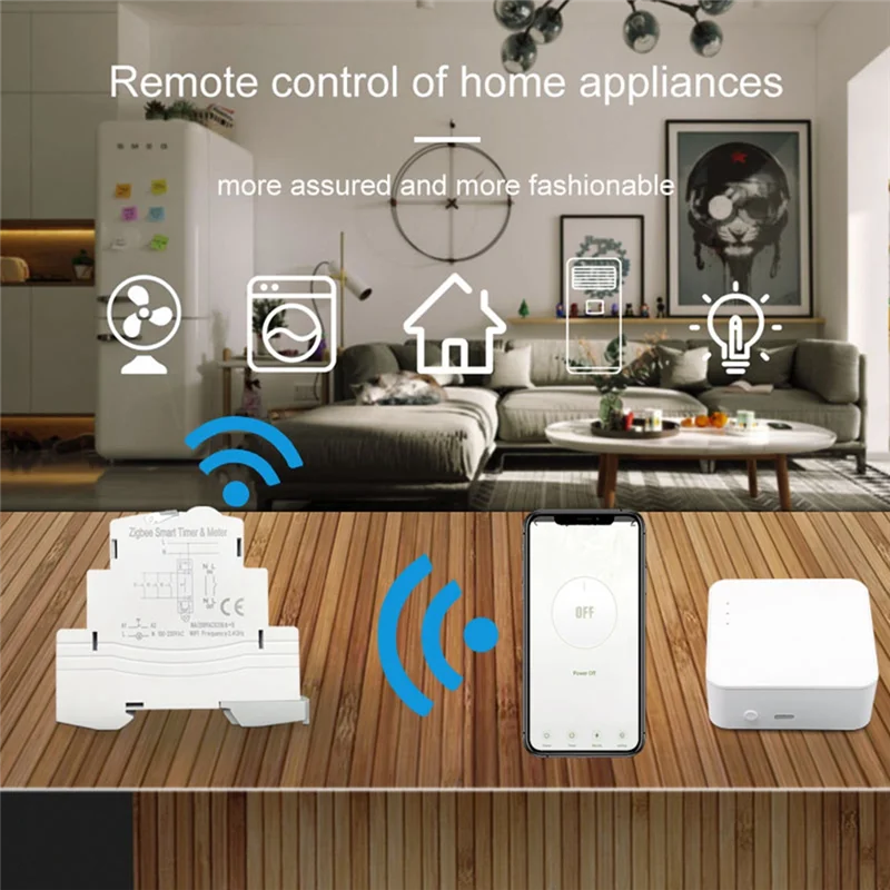 Imagem -06 - Tuya-interruptor do Monitor de Energia Vida Inteligente Zigbee 16a Trilho Din 1p Medidor Kwh Temporizador Aplicativo de Suporte Controle Remoto