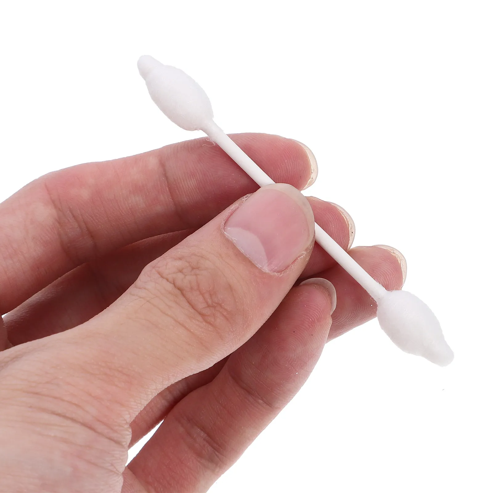 

56Pcs Baby Cotton Swabs Natural Cotton Safety Head Gourd Shape Double Ended for Infant Ear Care Belly Button Cleaning Baby Care