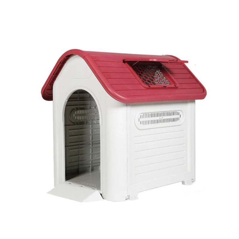 

Extra Large Waterproof Pet House for Outdoor Dogs Removed Plastic Kennel with Solid Pattern and Snap Button Closure