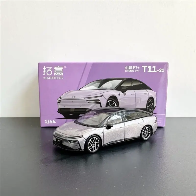 1:64 XPENG P7+ Fließheck-Coupé Legierung Elektro-Sportwagen Modell Simuliertes Druckguss-Metallmodell für Fahrzeuge mit Neuer Energie