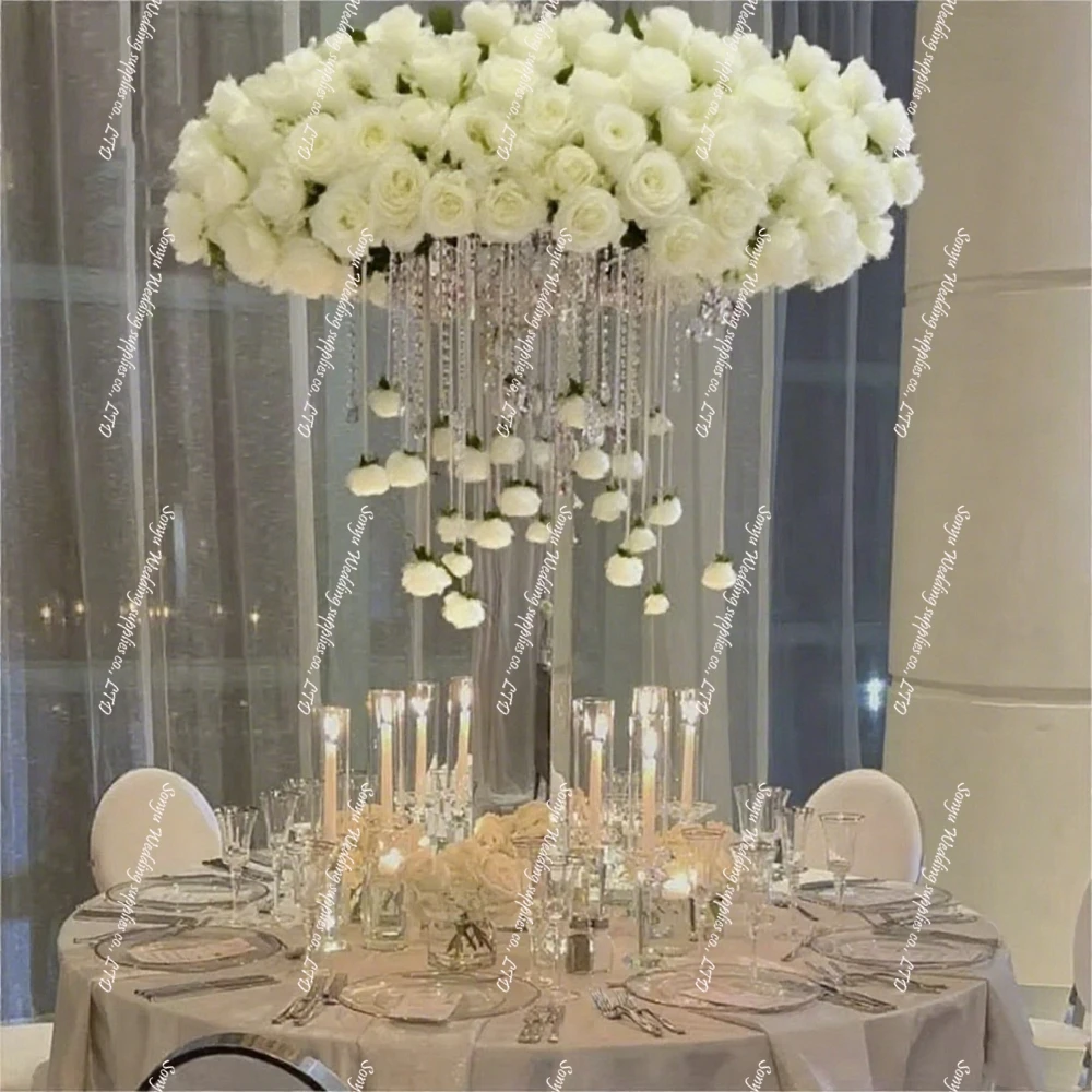 

3-10 шт.) 220 см) новая f30 не акриловая прозрачная зеркальная столешница подставка для цветов для свадебного украшения и центральная часть стола