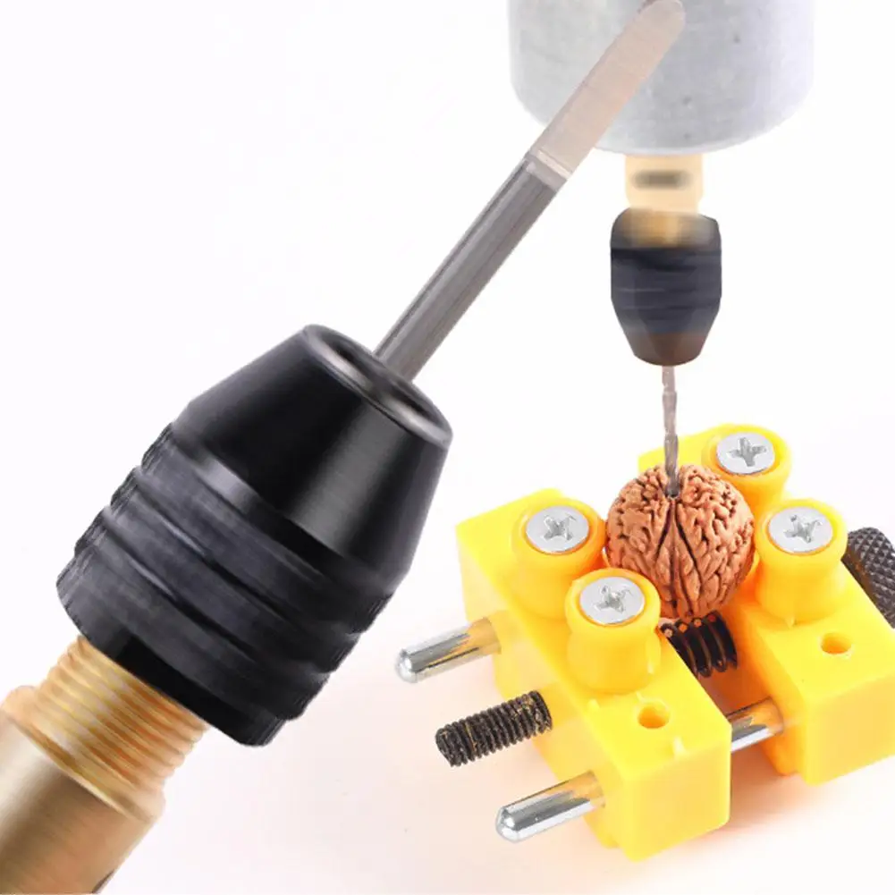 Mini Drill Bit Chuck 3 Claws Quick Replacement Keyless Drill Bit Adapter 0.3-3.2mm Fixture Fixing Device Tool