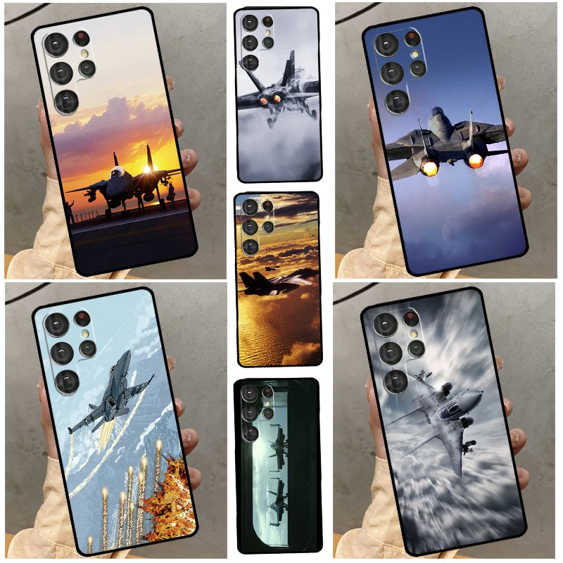 F14 Tomcat Fighter Case Voor Samsung Galaxy S22 S23 Ultra S21 S20 Fe S9 S10 Note 10 Plus Note 20 ultra Cover