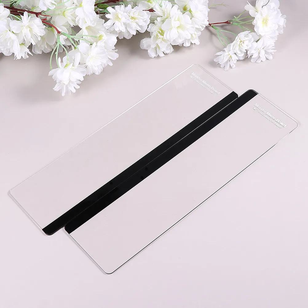 

4Pcs Monitor Memo Board Clear Acrylic Computer Side Note Holder for Desk Organization Office Supplies Men Women Workspace