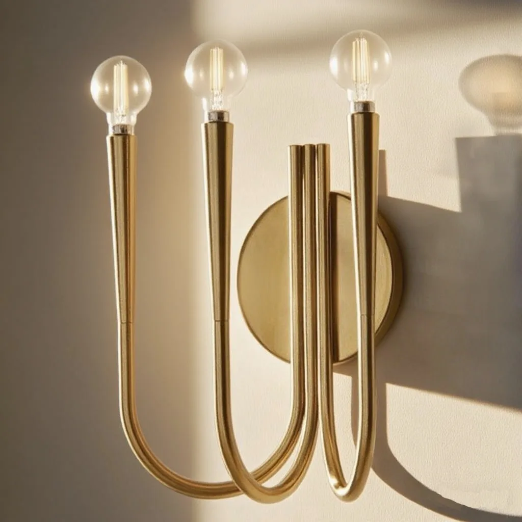 Postmodern Luxury Wall Sconce LED 3-Light Metal Wall Lamp For Living Room Bedroom Corridor Background Decoration