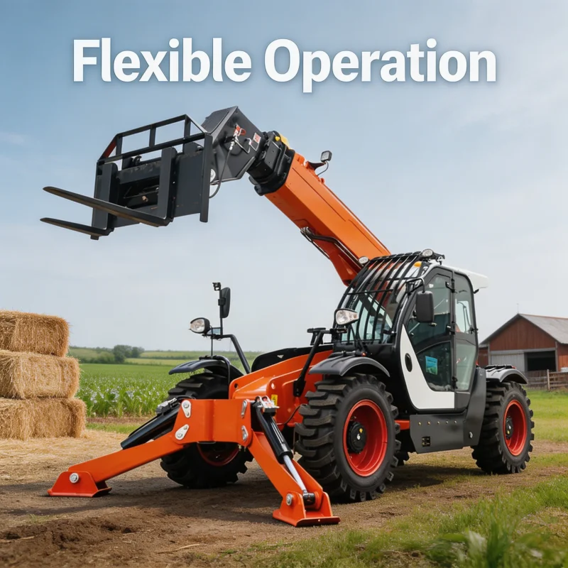 Rough Terrain 4WD Diesel Telehandler For Mining Area Material Handling China Source Factory Direct Sale Reliable Quality Hub