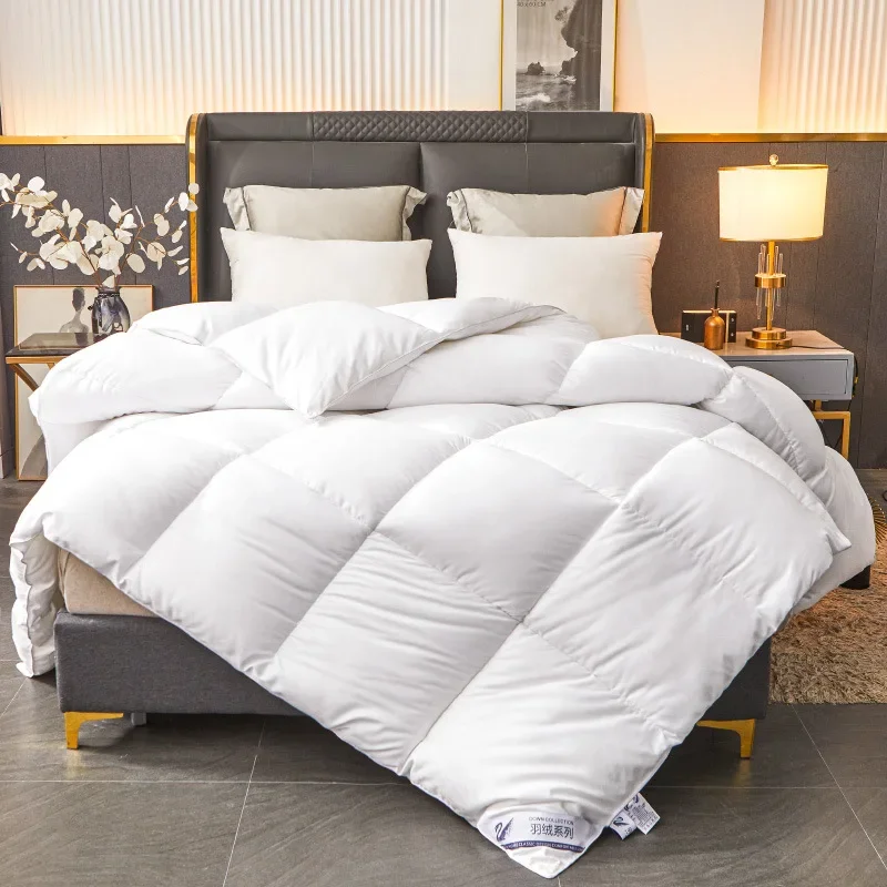 New 3D down Comforter, Soft Goose down Comforter, Skin-Friendly Cotton Fabric, Warm Comforter, Luxurious Four-Season Comforter