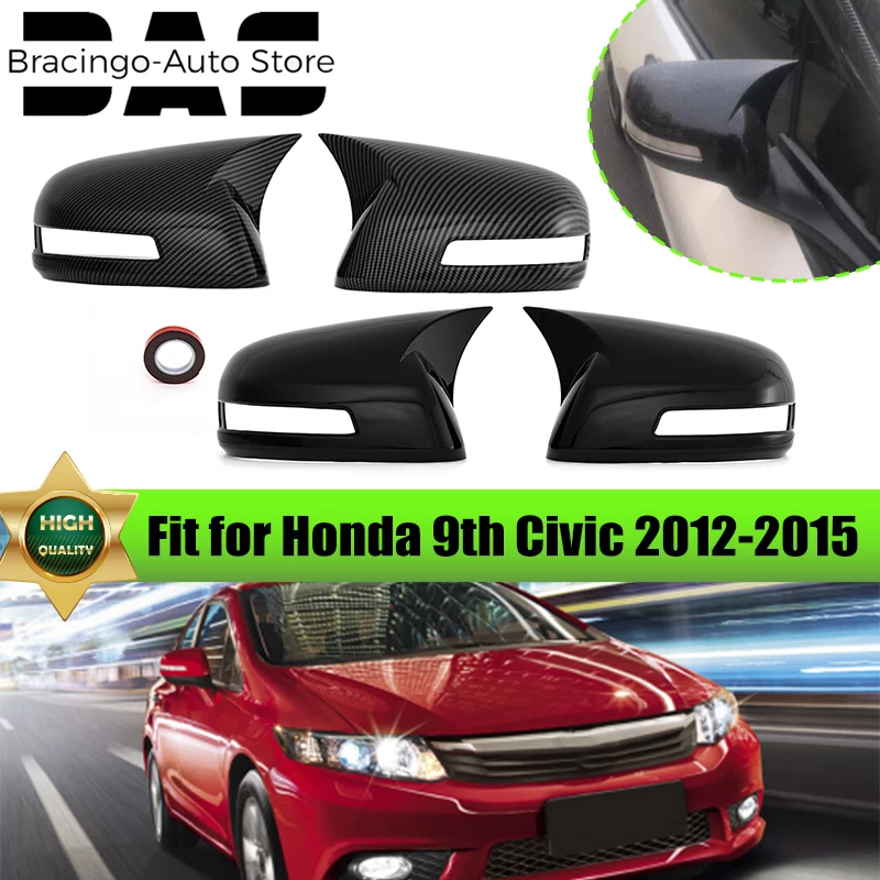 

Fit For Honda Civic 9th 2012-2015 Car Side Wing Mirror Rearview Mirror Cover Trim Rear View Cap Replacement Shell Housing