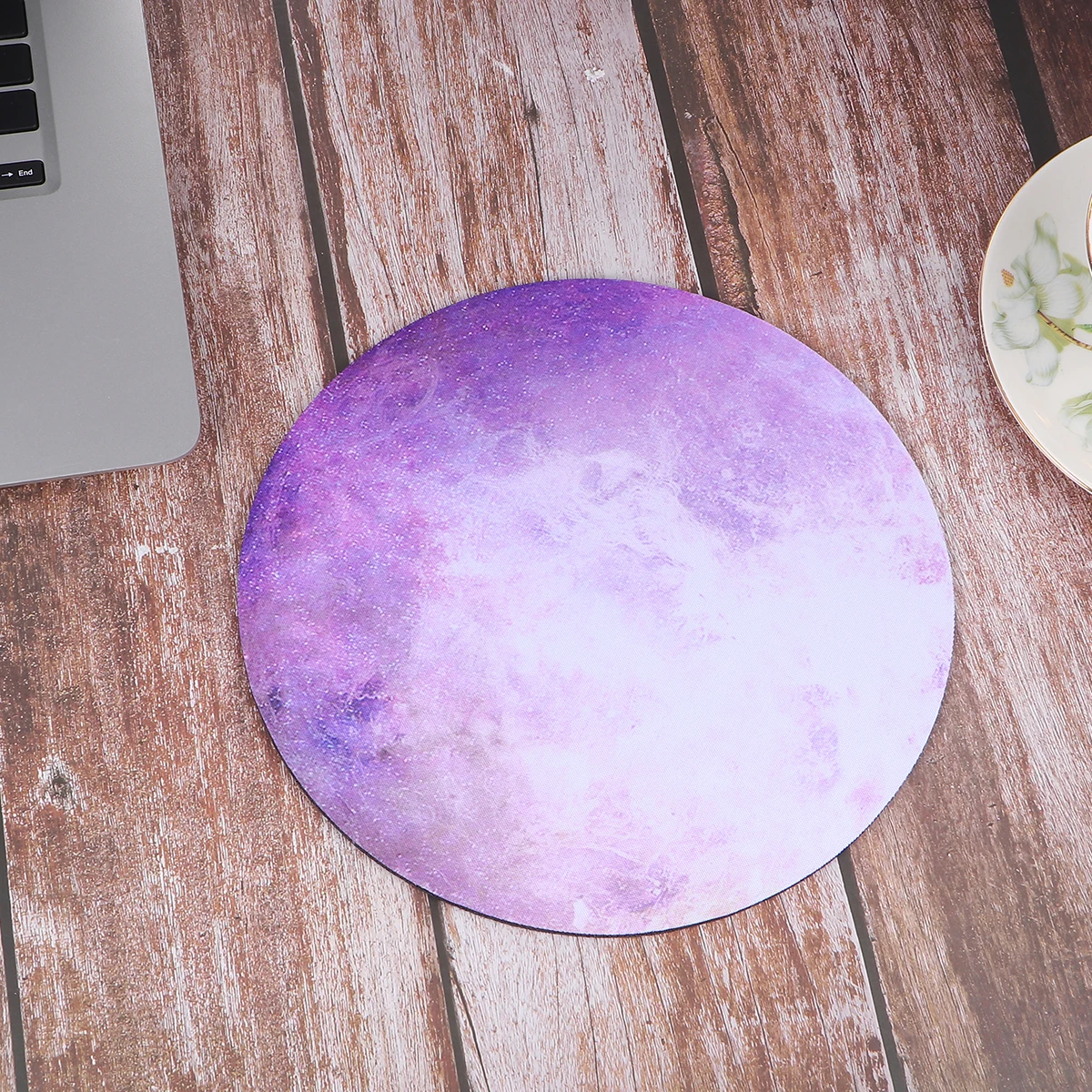 

Round Planet Pattern Mouse Pad with Wrist Support Non-Slip Rubber Base for Home Office Gaming Desktop Use Mouse Mat