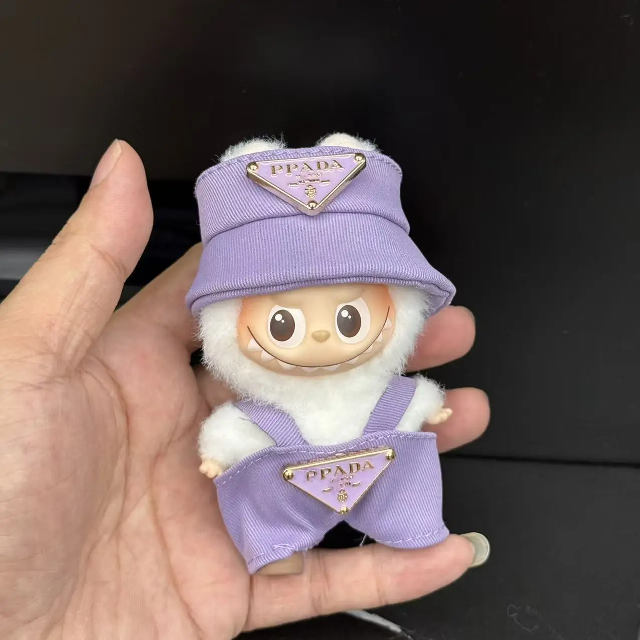 Różowe luksusowe ubranka dla Mini Labubu V4 Koreański klasyczny styl Mała sukienka Zestaw modnych ubrań Strój dla lalek Mini Labubu V4 Prezent