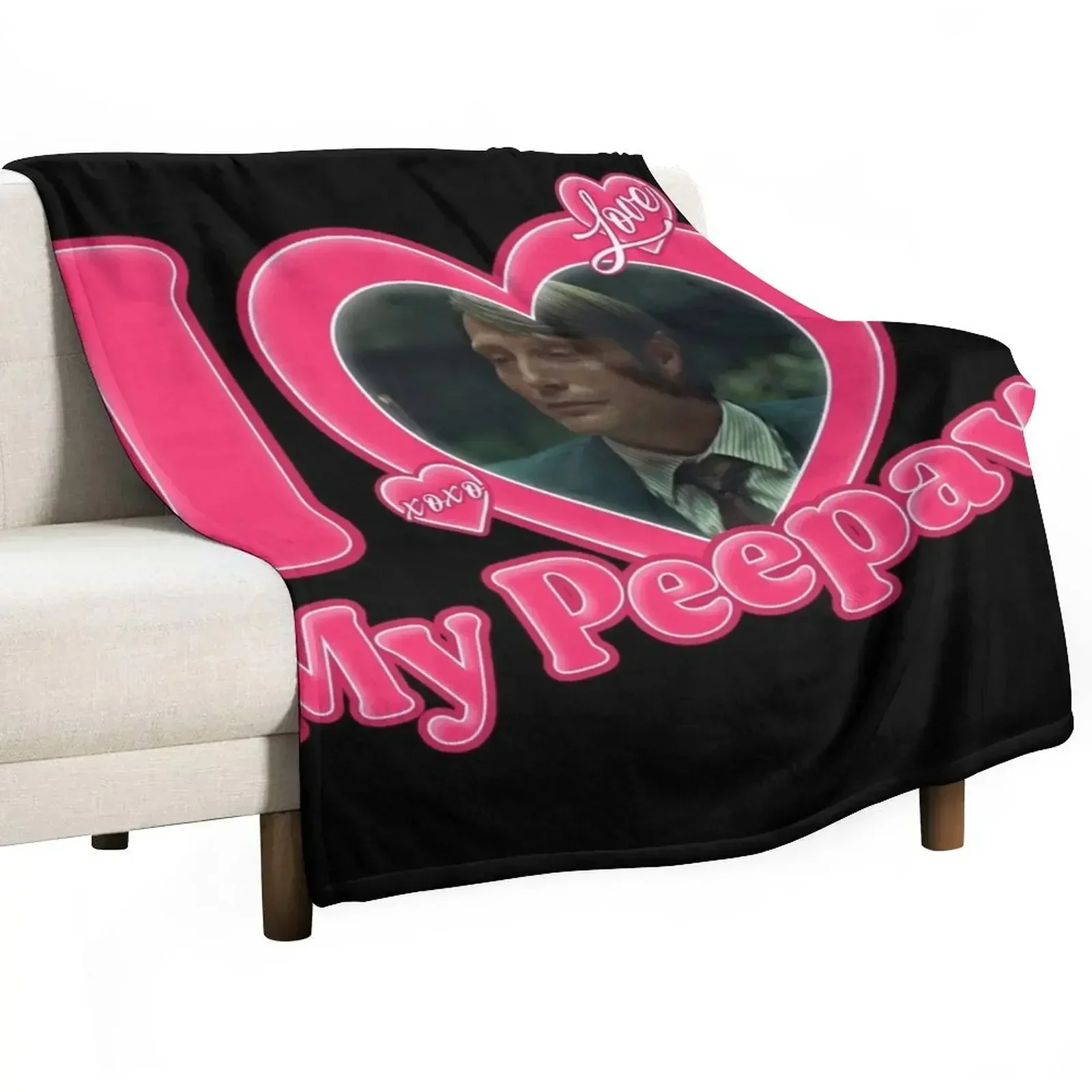 

i love my peepaw mads mikkelsen Throw Blanket for sofa Comforter Blankets