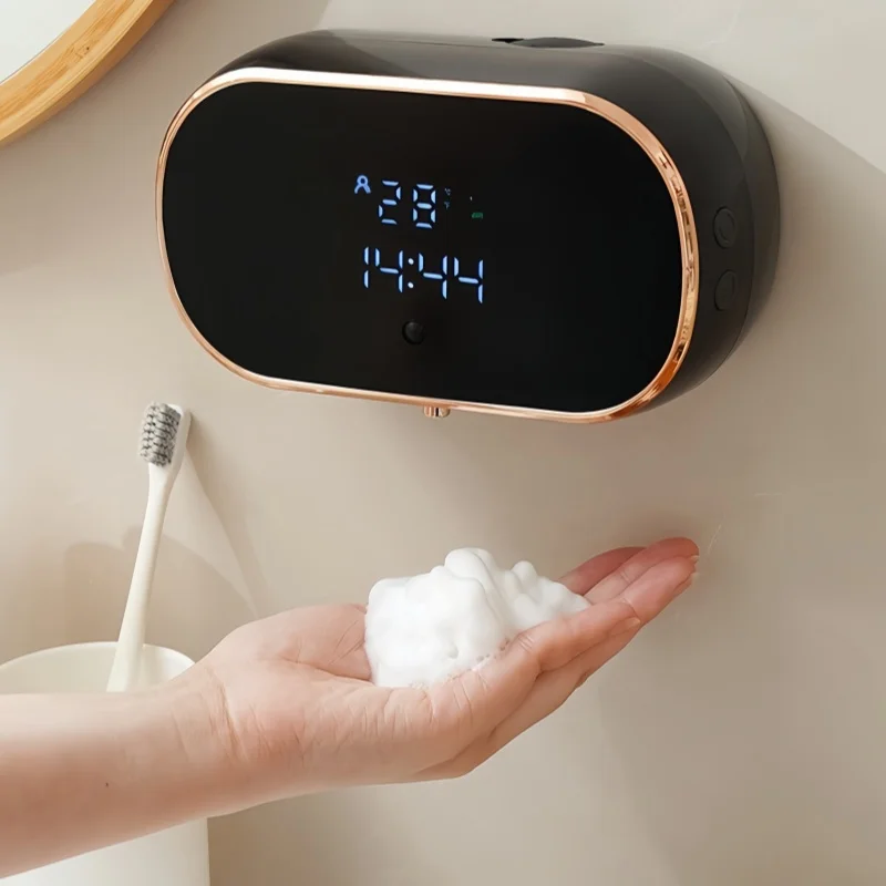 

Intelligent Wall Mounted Sensing Soap Dispenser with Non-contact Infrared Bubbles Suitable for For Bathroom Smart Washing Hand