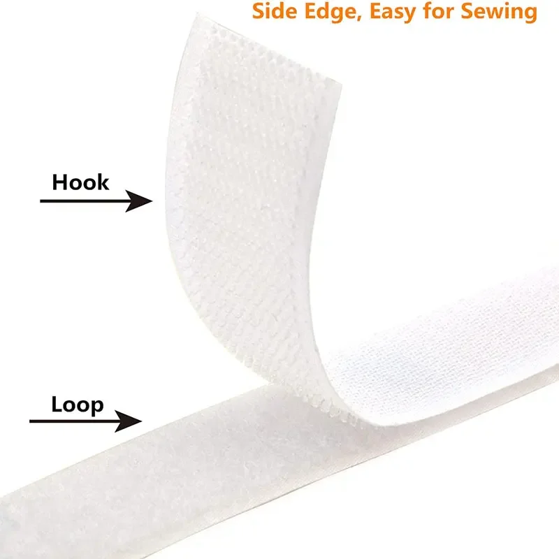 1M/Pair Non-Adhesive Hook and Loop Tape Sewing on Fastening Tape for Sewing DIY Crafts Accessories 16/20/25/30/38/50/100MM