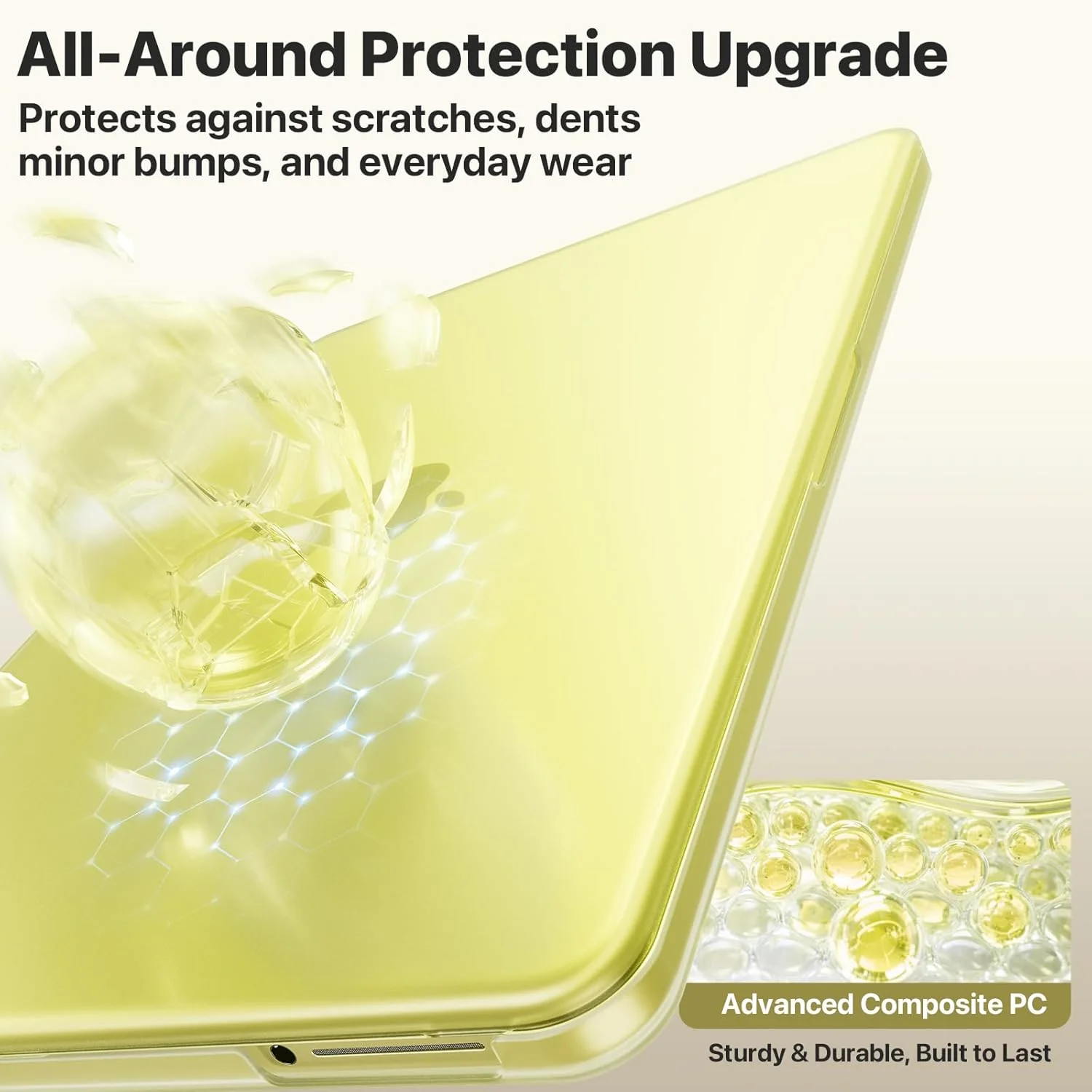 Invisible Armor for MacBook Neo Case 13 inch 2026 A3404 Citrus Clear Anti-Scratch & Fingerprint Laptop Cover Protective Hard She