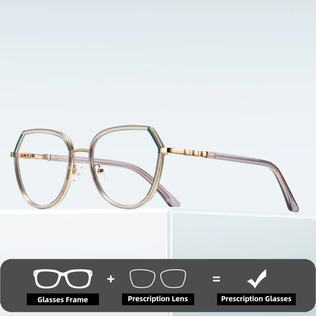 

Двойные легенды, женские металлические очки для чтения, модные высококачественные очки с пружинными петлями для пресбиопии, очки по рецепту, близорукость