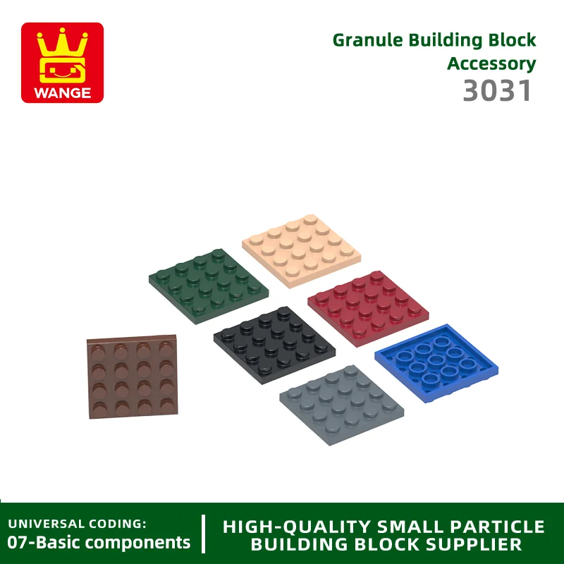 Wange 44Pcs/Lot 3031 4x4 Board Building Blocks Moc Accessories Compatible with Brick DIY Educational Toys For Children Gift Box