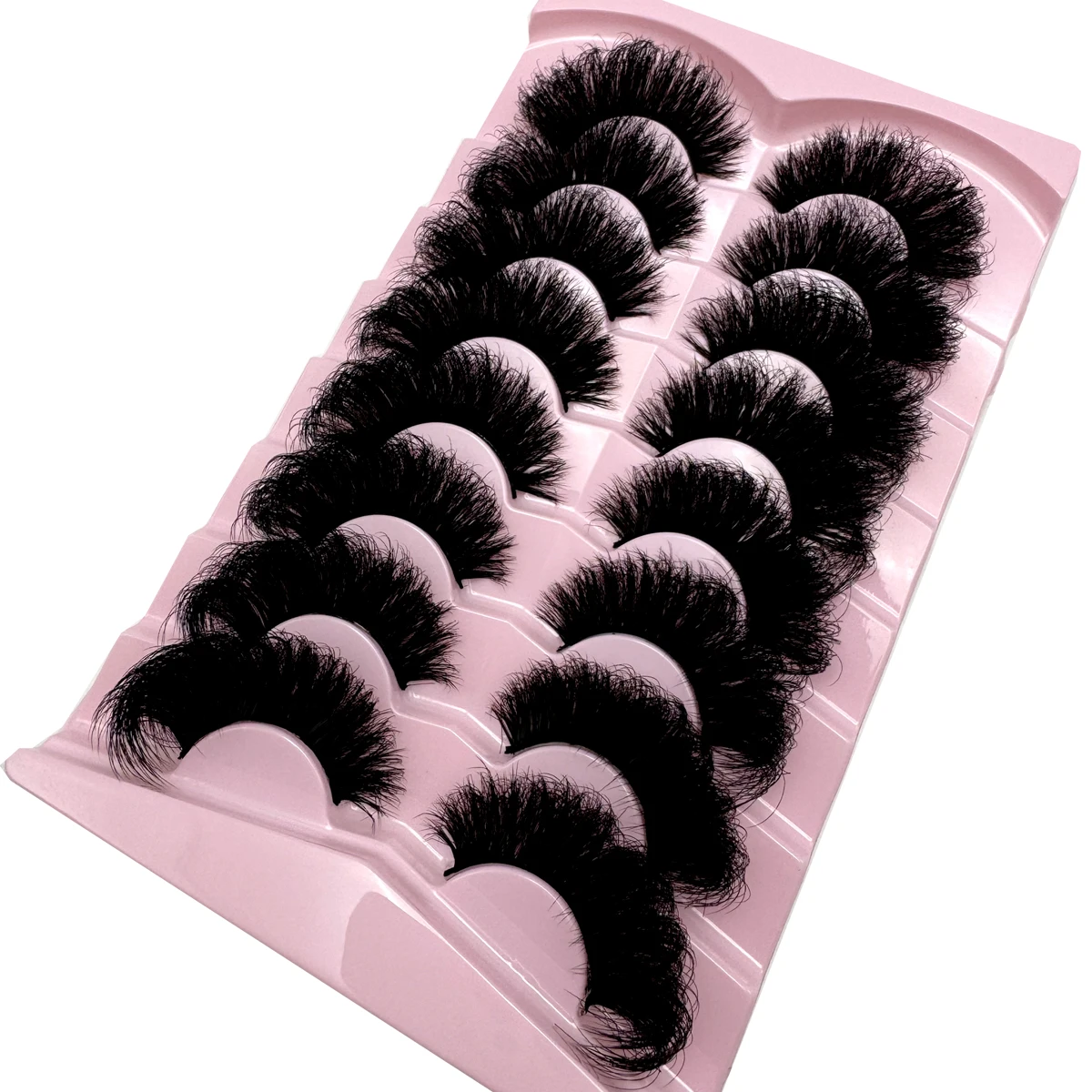 MKYDCG New 8pairs Lashes 3D Mink Eyelashes Thick 8D Fluffy Soft Eyelash Extension Natural False Eyelashes Makeup Mink Eye Lashes